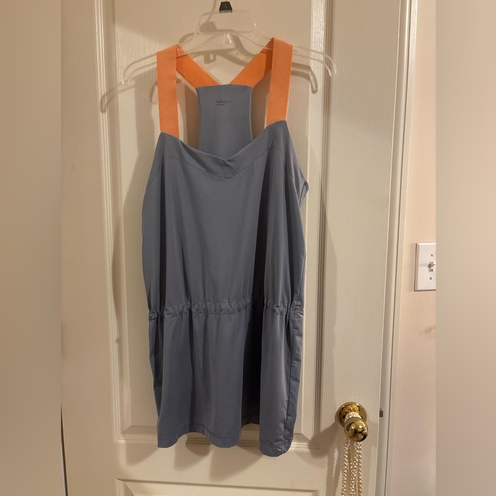 Gap Body Fit sz S Gray Dress with peach Straps - Picture 8 of 15